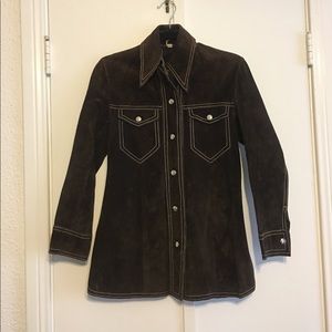 Vintage Brown Suede Shirt/Dress